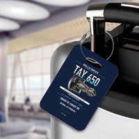 Thumbnail for TAY 650 Luggage Tag design on navy blue luggage tag