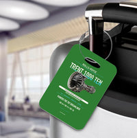 Thumbnail for TRENT 1000 TEN Luggage Tag design on green luggage tag