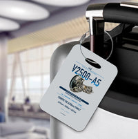 Thumbnail for V2500-A5 Luggage Tag design on light gray luggage tag