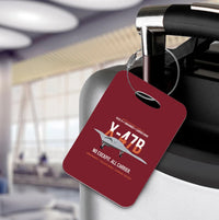 Thumbnail for X-47B UCAS-D Luggage Tag design on dark red luggage tag