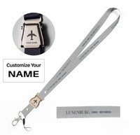 Thumbnail for Lunenburg City Series seat belt lanyard - light gray with name
