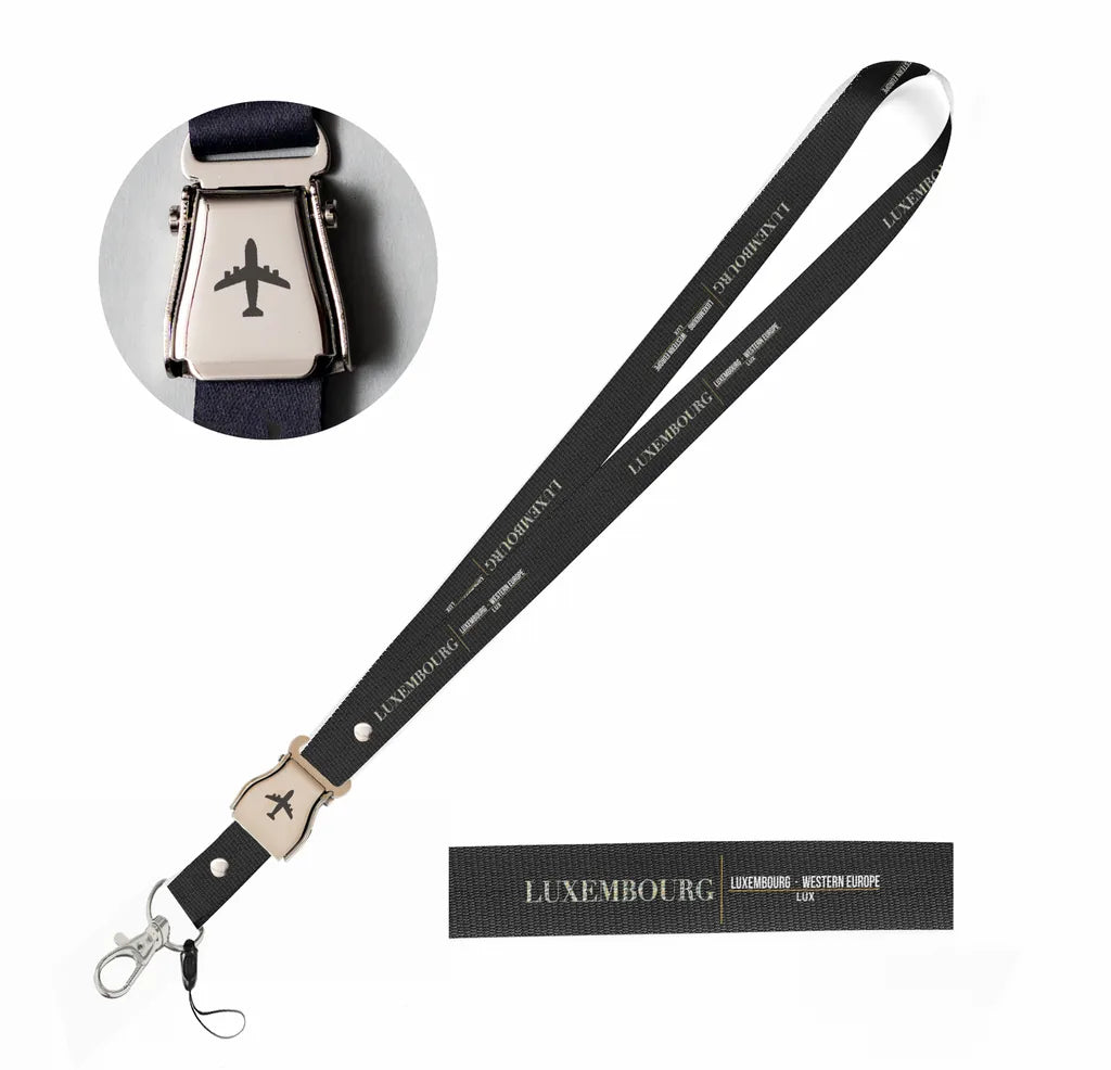 Luxembourg City Series seat belt lanyard - black