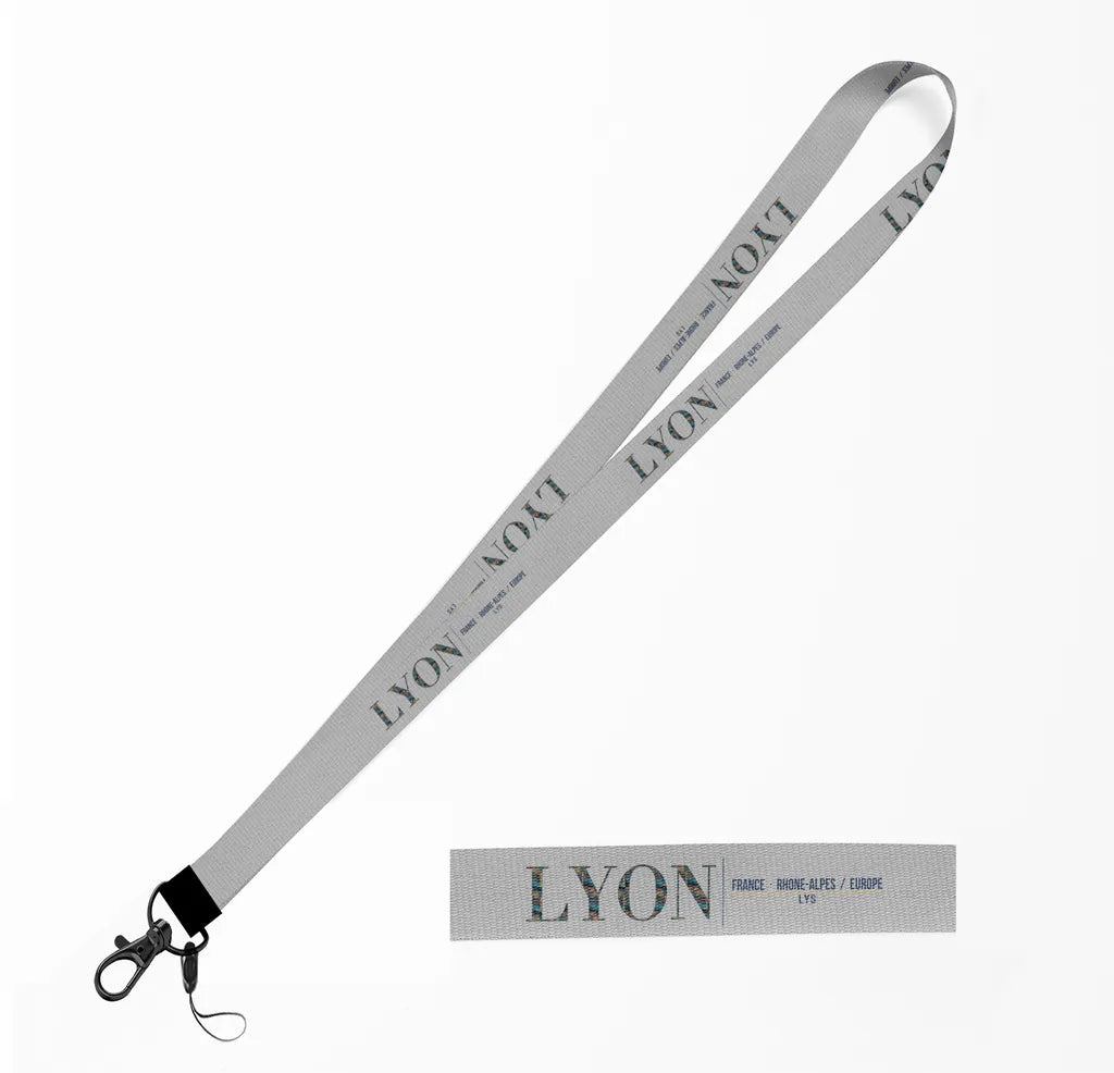 Lyon City Series lanyard - light gray