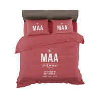 Thumbnail for Chennai International Airport (MAA) Bedding Sets & Blankets - Bedding Set - ID Tag - Red