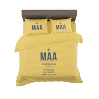 Thumbnail for Chennai International Airport (MAA) Bedding Sets & Blankets - Bedding Set - ID Tag - Yellow