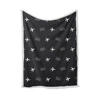 Thumbnail for Chennai International Airport (MAA) Bedding Sets & Blankets - Blanket - Pattern - Black