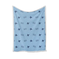 Thumbnail for Chennai International Airport (MAA) Bedding Sets & Blankets - Blanket - Pattern - Light Blue