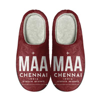 Thumbnail for Chennai International Airport (MAA) Slippers & Flip Flops - Slippers - Cotton - Code - Same - Dark Red
