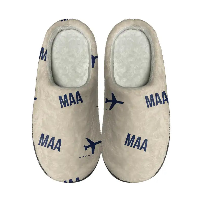 Chennai International Airport (MAA) Slippers & Flip Flops - Slippers - Cotton - Pattern - Beige