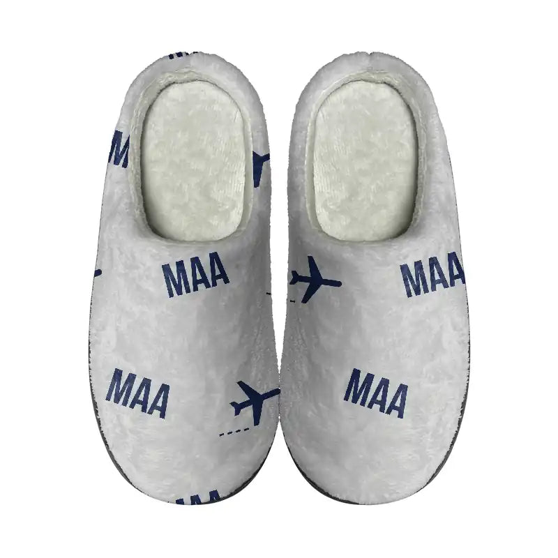 Chennai International Airport (MAA) Slippers & Flip Flops - Slippers - Cotton - Pattern - Light Gray