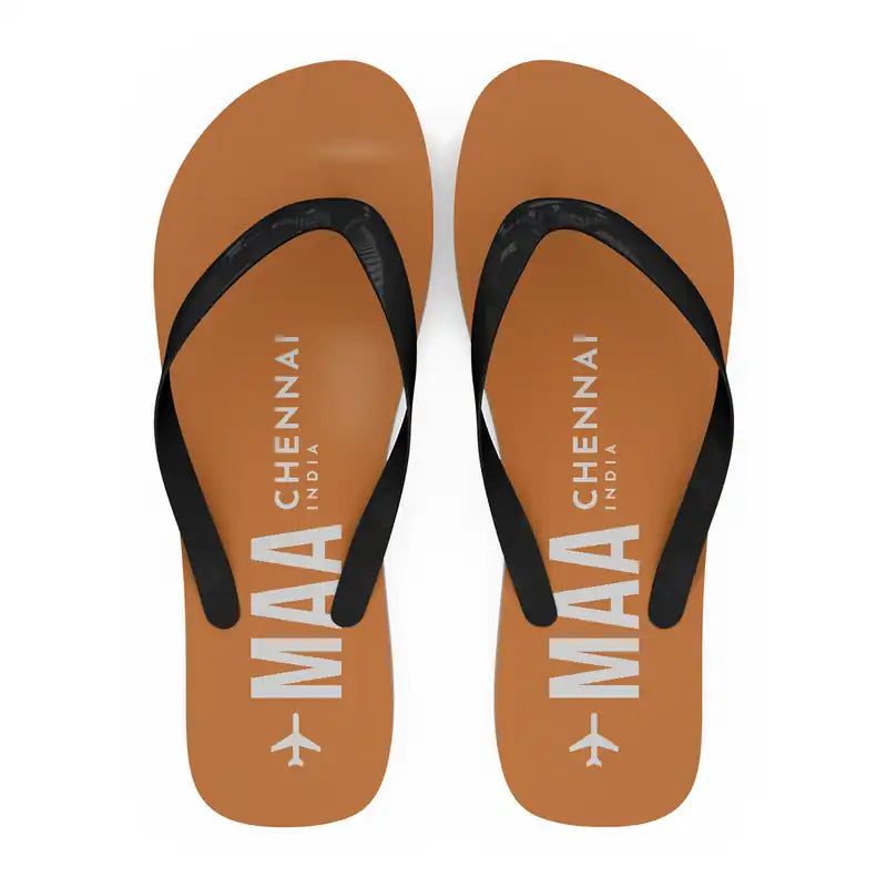 Chennai International Airport (MAA) Slippers & Flip Flops - Slippers - Flip Flops - Code - Orange