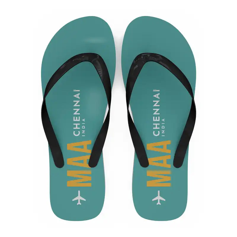 Chennai International Airport (MAA) Slippers & Flip Flops - Slippers - Flip Flops - Code - Turquoise