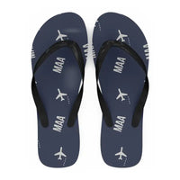 Thumbnail for Chennai International Airport (MAA) Slippers & Flip Flops - Slippers - Flip Flops - Pattern - Navy Blue