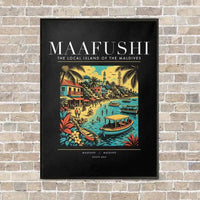 Thumbnail for MAAFUSHI - Poster - Canvas Framed - Black