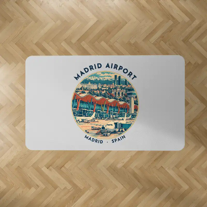 Adolfo Suarez Madrid-Barajas Airport (MAD) Carpets - Carpet Rectangle - Badge - Light Gray