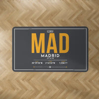 Thumbnail for Adolfo Suarez Madrid-Barajas Airport (MAD) Carpets - Carpet Rectangle - ID Tag - Dark Gray