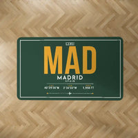 Thumbnail for Adolfo Suarez Madrid-Barajas Airport (MAD) Carpets - Carpet Rectangle - ID Tag - Dark Green