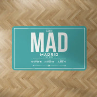 Thumbnail for Adolfo Suarez Madrid-Barajas Airport (MAD) Carpets - Carpet Rectangle - ID Tag - Turquoise
