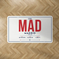 Thumbnail for Adolfo Suarez Madrid-Barajas Airport (MAD) Carpets - Carpet Rectangle - ID Tag - White