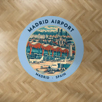 Thumbnail for Adolfo Suarez Madrid-Barajas Airport (MAD) Carpets - Carpet Round - Badge - Light Blue