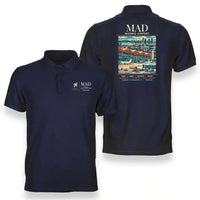 Thumbnail for MAD - Poster - Double-Side Polo - Navy Blue