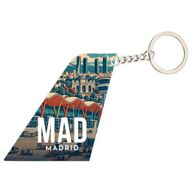 Adolfo Suarez Madrid-Barajas Airport (MAD) Tail Key Chains