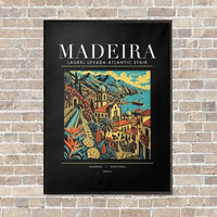 Thumbnail for MADEIRA - Poster - Canvas Framed - Black