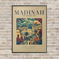 Thumbnail for MADINAH - Poster - Canvas Framed - Beige