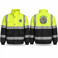 Thumbnail for Midland International Air and Space Port (MAF) Reflective Winter Jackets - Badge - Fluorescent Yellow & Navy