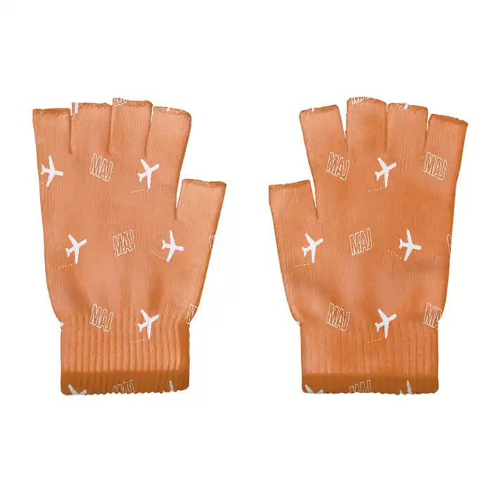 Majuro Marshall Islands International Airport (MAJ) Gloves - Gloves - Cut - Pattern - Orange
