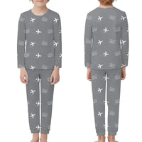 Thumbnail for Majuro Marshall Islands International Airport (MAJ) Pajamas - Children Pajamas - Gray