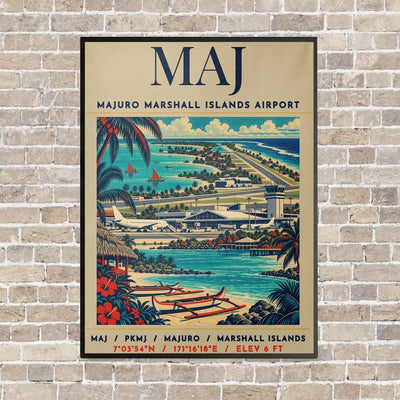 MAJ - Poster - Canvas Framed - Beige