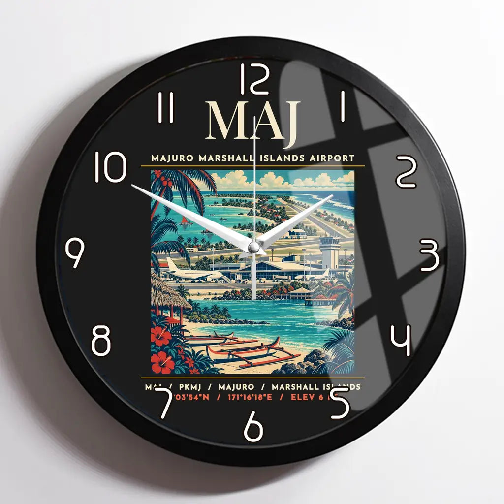 MAJ - Poster - Wall Clock Framed - Black