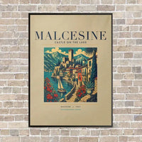 Thumbnail for MALCESINE - Poster - Canvas Framed - Beige