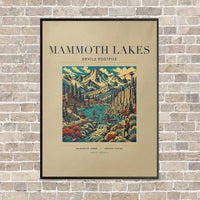Thumbnail for MAMMOTH LAKES - Poster - Canvas Framed - Beige