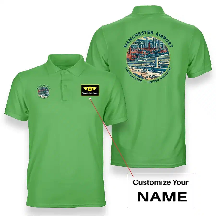 MAN - Badge - Double-Side Polo - Light Green + Name