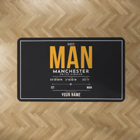 Thumbnail for Manchester Airport (MAN) Carpets - Carpet Rectangle - ID Tag + Name - Black V2
