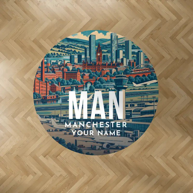 Manchester Airport (MAN) Carpets - Carpet Round - Scene + Name V2
