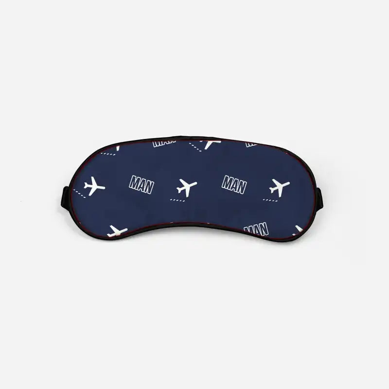 Manchester Airport (MAN) Sleep Masks - Sleep Mask - Pattern - Navy Blue
