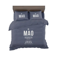 Thumbnail for Manaus - Eduardo Gomes International Airport (MAO) Bedding Sets & Blankets - Bedding Set - ID Tag - Navy Blue