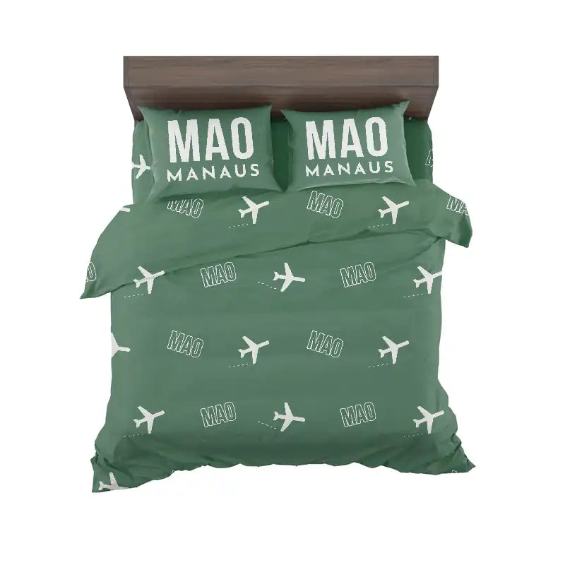 Manaus - Eduardo Gomes International Airport (MAO) Bedding Sets & Blankets - Bedding Set - Pattern - Green