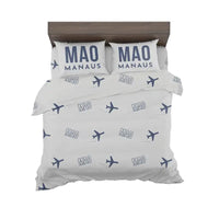 Thumbnail for Manaus - Eduardo Gomes International Airport (MAO) Bedding Sets & Blankets - Bedding Set - Pattern - Light Gray