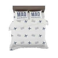 Thumbnail for Manaus - Eduardo Gomes International Airport (MAO) Bedding Sets & Blankets - Bedding Set - Pattern - White