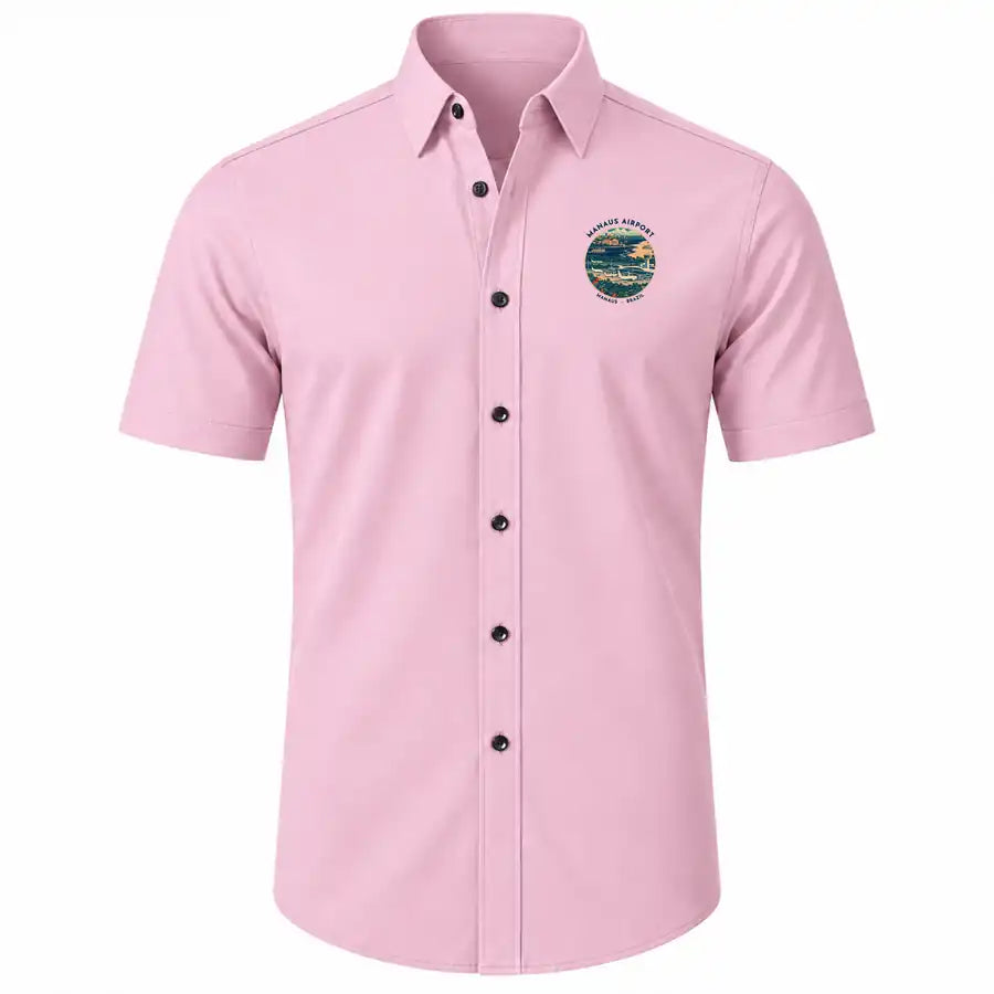 Manaus - Eduardo Gomes International Airport (MAO) Shirts - Short Sleeve Shirt - Badge - Pink