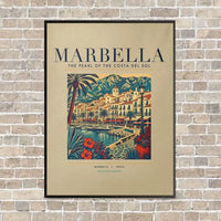 Thumbnail for MARBELLA - Poster - Canvas Framed - Beige