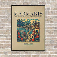 Thumbnail for MARMARIS - Poster - Canvas Framed - Beige