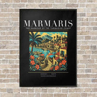 Thumbnail for MARMARIS - Poster - Canvas Framed - Black