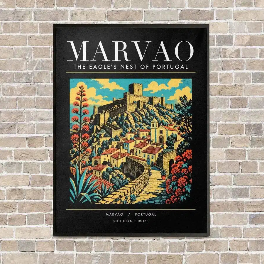 MARVAO - Poster - Canvas Framed - Black