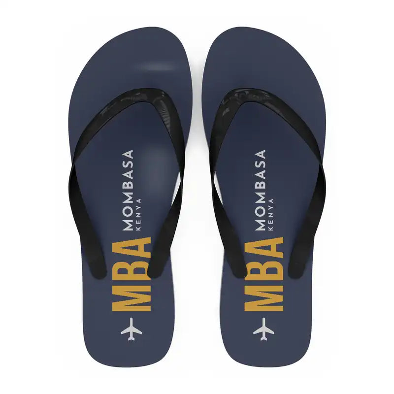 Moi International Airport (MBA) Slippers & Flip Flops - Slippers - Flip Flops - Code - Navy Blue