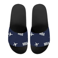 Thumbnail for Moi International Airport (MBA) Slippers & Flip Flops - Slippers - Sport - Pattern - Navy Blue